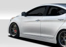 Duraflex 2011-2015 Hyundai Elantra Racer Side Skirt Rocker Panels - 2 Piece - 109338