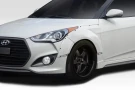 Duraflex 2012-2017 Hyundai Veloster Turbo Envision Front Fender Flares - 4 piece - 114305