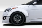 Duraflex 2012-2017 Hyundai Veloster Turbo Envision Front Fender Flares - 4 piece - 114305