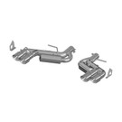 MBRP 2016-2024 Chevy Camaro 6.2L w/ NPP 3in Alum Race Dual Axle Back w/ 4in Quad Polished Tips  mbrpS7036AL