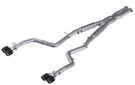 MBRP 15-16 Dodge Challenger RT 5.7L T304 SS 3in Dual Rear Cat-back CF Quad Tips - Street mbrpS71153CF