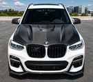 German Car Accessories 2018-2025 BMW X3/X4/X3M/X4M H Style Carbon Fiber Hood G01/G02/F97/F98