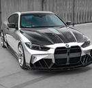 German Car Accessories 2021+ BMW 4-Series Glass Engine Cover V2 Style Carbon Fiber Hood G22/G23/G26