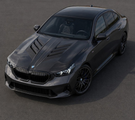 German Car Accessories 2024+ BMW 5-Series V Style Carbon Fiber Hood G60/G61