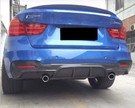 German Car Accessories 2014-2020 BMW 3-Series M Performance Style Carbon Fiber Dual Tip Rear Diffuser F34 Gran Turismo