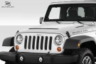 Duraflex 2007-2018 Jeep Wrangler Rage Hood - 1 Piece - 113887