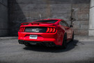 MBRP 18-20 Ford Mustang GT 5.0 w/ Quad Tip Active Exhaust Cat Back Split Rear T304 w/ Carb Fib Tips mbrpS72093CF