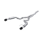 MBRP 19-22 Ford Mustang 2.3 EcoBoost 3in Cat-Back Dual Split Rear w/4.5in Carbon Fiber Tips (Race) mbrpS72753CF