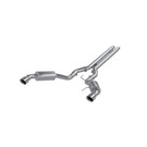 MBRP 15 Ford Mustang GT 5.0 3in Cat Back Dual Split Rear Street Version 4.5in Tips - Aluminized mbrpS7277AL