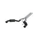 MBRP 15 Ford Mustang GT 5.0 3in Cat Back Dual Split Rear Street Version 4.5in Tips - Black Coated mbrpS7277BLK