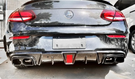 German Car Accessories 2019-2023 Mercedes-Benz C-Class/C63 AMG Carbon Fiber Rear Diffuser with Brake Light | W205 Coupe