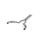 MBRP 15-17 Ford Mustang GT 5.0 3in Cat Back Dual Split Rear Race Version 4.5in Tips - Aluminized mbrpS7278AL