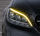 German Car Accessories 2015-2023 Mercedes-Benz C-Class/C63 AMG CSL Style Yellow DRL Modules | W205