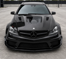 German Car Accessories 2012-2015 Mercedes C63 AMG Glass Engine Cover V2 Carbon Fiber Hood | W204