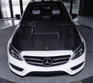 German Car Accessories 2015-2023 Mercedes C-Class/C43 AMG V Style Carbon Fiber Hood | W205