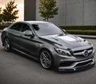 German Car Accessories 2015-2023 Mercedes C63 AMG Glass Engine Cover V2 Carbon Fiber Hood | W205