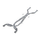 MBRP 17+ Infiniti Q60 3.0L RWD/AWD 3in Cat-Back Dual Split Rear Street Version w/4.5in OD Tips -T304 mbrpS4406304