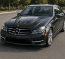 German Car Accessories 2012-2015 Mercedes C-Class B Style Carbon Fiber Hood | W204/C204