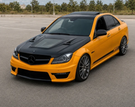 German Car Accessories 2012-2015 Mercedes C63 AMG Glass Engine Cover Carbon Fiber Hood | W204/C204