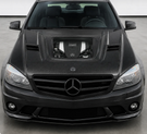 German Car Accessories 2008-2011 Mercedes C-Class Glass Engine Cover Carbon Fiber Hood | W204/C204