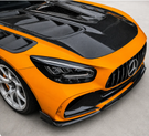 German Car Accessories 2016-2021 Mercedes AMG GT/GTS/GTC/GTR Glass Engine Cover V2 Carbon Fiber Hood | C190/R190