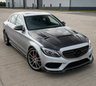 German Car Accessories 2015-2023 Mercedes C-Class/C43 AMG A Style Carbon Fiber Hood | W205/S205/C205