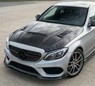 German Car Accessories 2015-2023 Mercedes C-Class/C43 AMG A Style Carbon Fiber Hood | W205/S205/C205