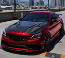 German Car Accessories 2015-2023 Mercedes C63 AMG GTS Style Carbon Fiber Hood | W205/S205/C205
