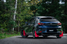 MBRP 19-23 Mazda 3 Hatchback T304SS 2.5in Axle-Back, Dual Rear Exit Street Profile mbrpS4450304