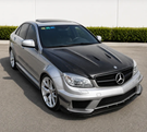 German Car Accessories 2008-2011 Mercedes C-Class B Style Carbon Fiber Hood | W204/C204