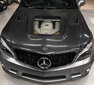 German Car Accessories 2008-2011 Mercedes C63 AMG Glass Engine Cover Carbon Fiber Hood | W204/C204