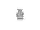 aFe POWER Universal Clamp-On Air Filter w/ D2 Dura-Dry Media afe21-30001V