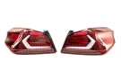 OLM Evolution Tail Lights - Clear Lens, Red Base, White Bar - 2015-2021 Subaru WRX / STI OLMA.70032.1-R