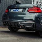 MHC+ BMW F22 F23 M235i & M240i Pre Preg Carbon Fibre Ultra Aggressive Style Rear Diffuser  MHCP-F22-CF-RD001