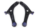 SuperPro 2011-2019 Ford Fiesta S Front Lower Control Arm Set w/ Bushings (+Caster) - sprTRC1069