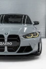 ZAERO Design EVO-R Gloss Black Adjustable Track Front Splitter ZA-G8X-SP