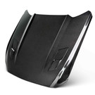Anderson Composites Type-OE (GT Style with hood vents) double sided carbon fiber hood for 2015-2017 Ford Mustang AC-HD15FDMUGT-OE-DS