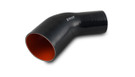 Vibrant 3in ID x 3.50in ID Gloss Black Silicone 45 Degree Transition Elbow vib19769 Vibrant 3in ID x 3.50in ID Gloss Black Silicone 45 Degree Transition Elbow vib19769