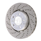 SHW 01-06 BMW M3 3.2L Left Front Cross-Drilled Lightweight Brake Rotor (European Model) shwBFL42841