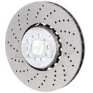 SHW 19-21 BMW M2 Competition 3.0L Left Rear Cross-Drilled Lightweight Brake Rotor shwBRL48253