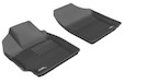 3D MAXpider 2007-2011 Toyota Yaris Hatchback Kagu 1st & 2nd Row Floormats - Black aceL1TY02401509