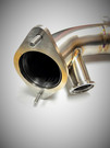 Evolution Racewerks Sports Series 4" Metallic High Flow Downpipe for the 2.0L Giulia / Stelvio
