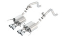 Borla 14-15 Chevy Corvette C7 w/ AFM w/o NPP S Type Rear Section Exhaust Quad Rd RL Tips bor11877