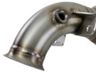 aFe 09-13 MINI Cooper S (R56) L4 1.6L (t) Twisted Steel Down Pipe 2-1/2in 304 Stainless Steel w/ Cat afe48-36318-1HC