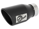 aFe MACH Force-Xp 409 SS Exhaust Tip Black (Left Side) 3in In x 4-1/2in Out x 9in L Clamp-On afe49T30452-B09