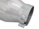 aFe MACH Force-XP 304 SS Right Side Single Wall Polished Exhaust Tip 4in Inlet x 6in Outlet x 12in L afe49T40601-P12