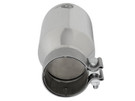 aFe MACH Force-Xp Univ 304 SS Double-Wall Clamp-On Exhaust Tip - Polished - 3in Inlet - 4.5in Outlet afe49T30454-P092