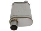aFe MACH Force-Xp 409 SS Muffler 2.5in Offset Inlet/2.5in Offset Outlet 14in L x 9in W x 4in H Body afe49M00028