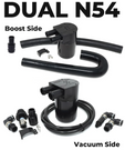 Burger Tuning Dual BMS Oil Catch Can Kit for N54 BMW (Vacuum & Boost)