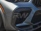 RW Carbon BMW F96 X6M Carbon Fiber Upper Bumper Splitters - bmwf9605